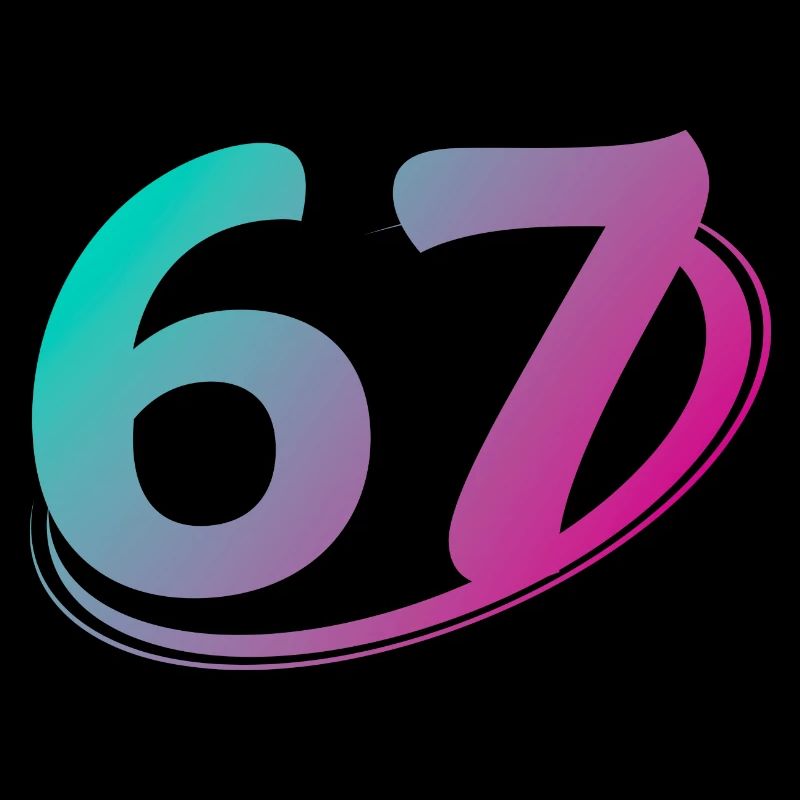 Numéro 67 multicolore