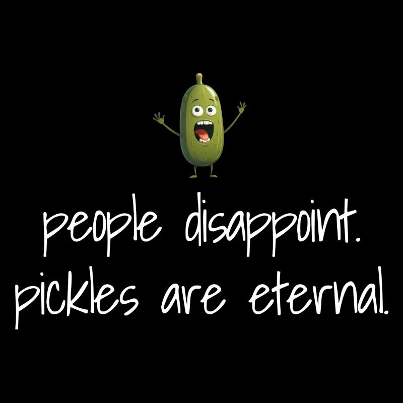 Les gens déçoivent. Les cornichons sont éternels L’amour des cornichons