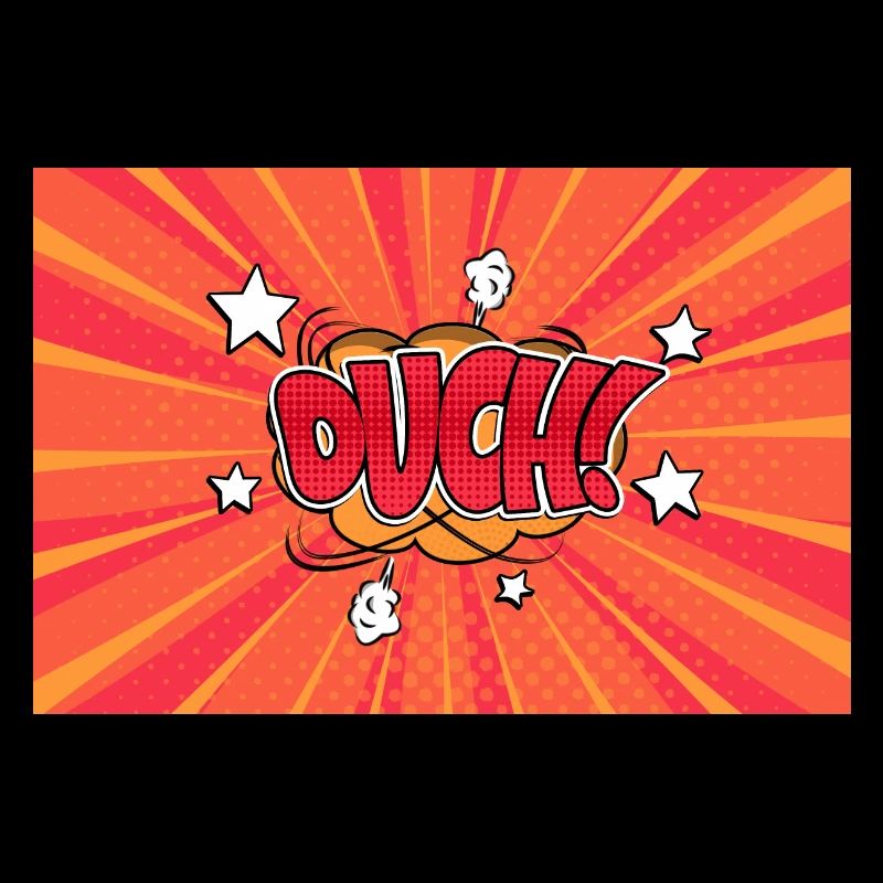 Ouch! Comic Style Bubble Graffiti Lettering