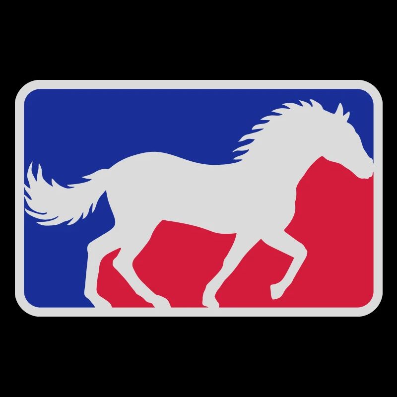 Rot Blau Sport Pferd