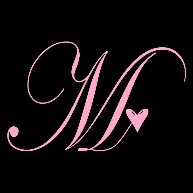 Monogramm M Herz Ranke