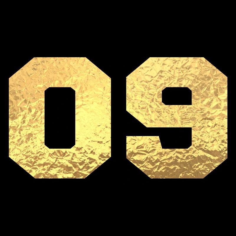 Nummer 9 Gold Glitter - 9. Jahrestag