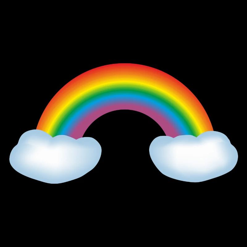 Regenbogen mit Wolken