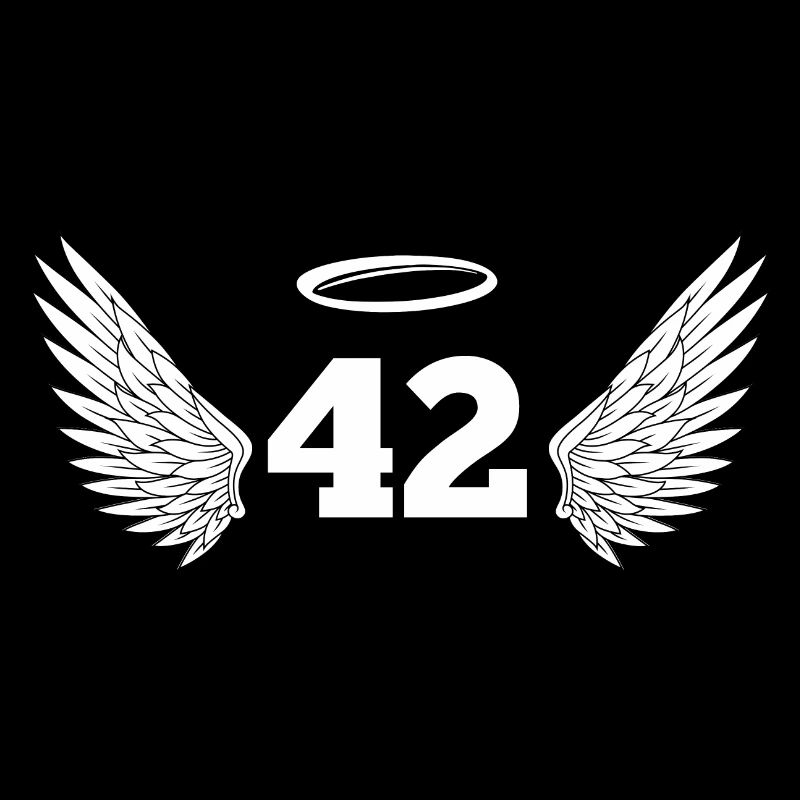 Numéro 42 ange - 42e anniversaire ailes