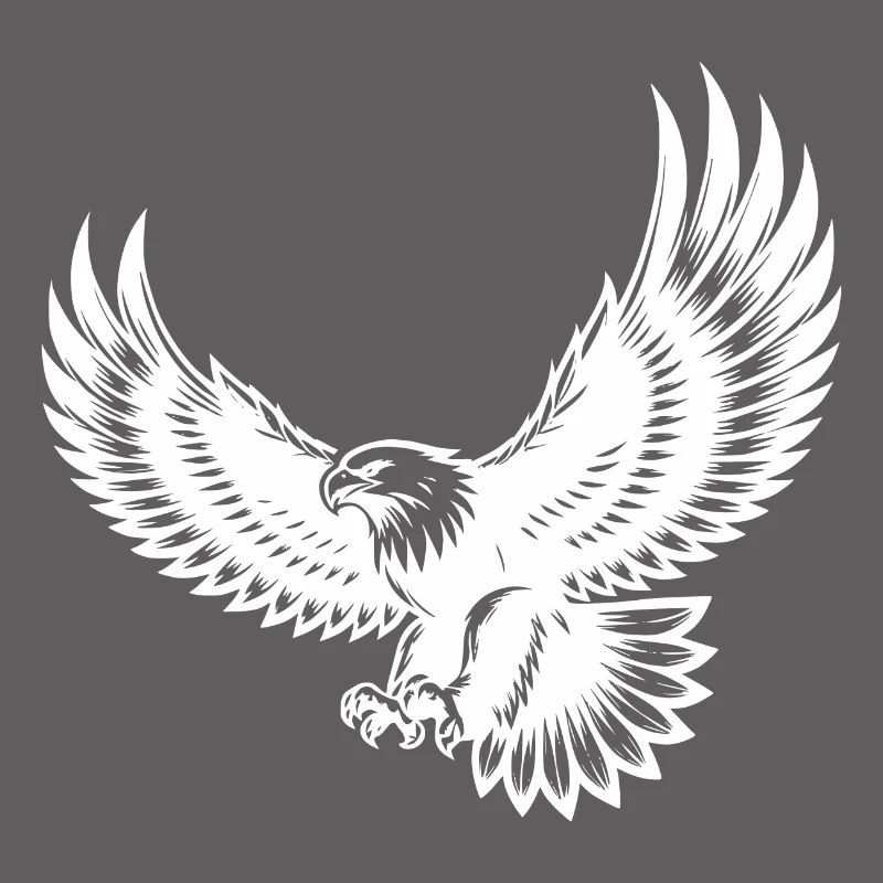 Aigle expressif aux ailes déployées