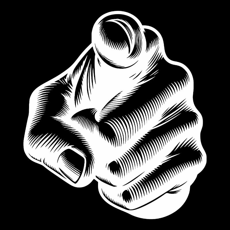 Hand with index finger finger pointing hand gesture