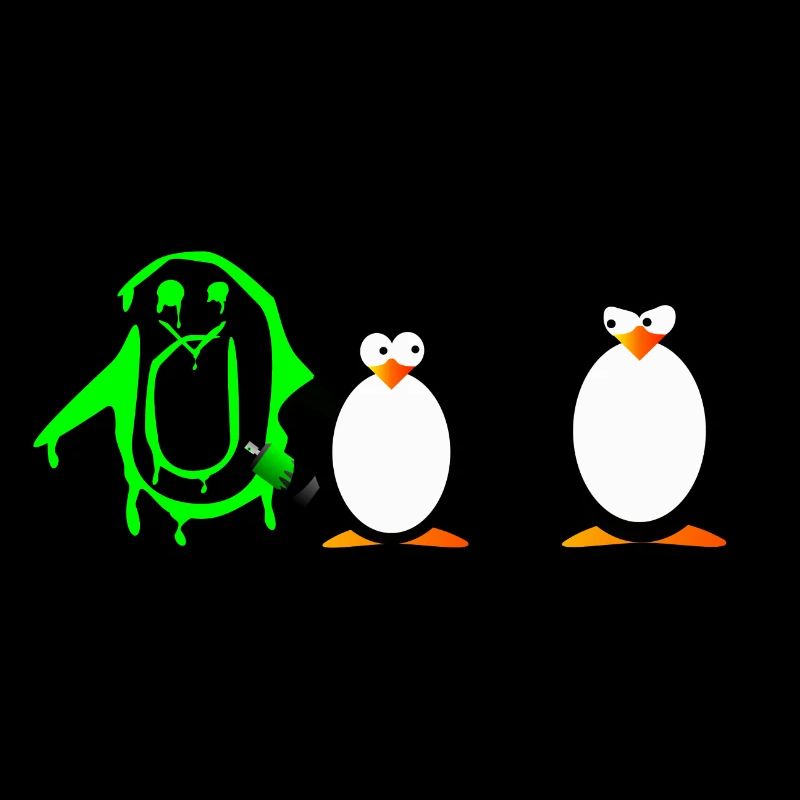 Pingu - Green graffiti
