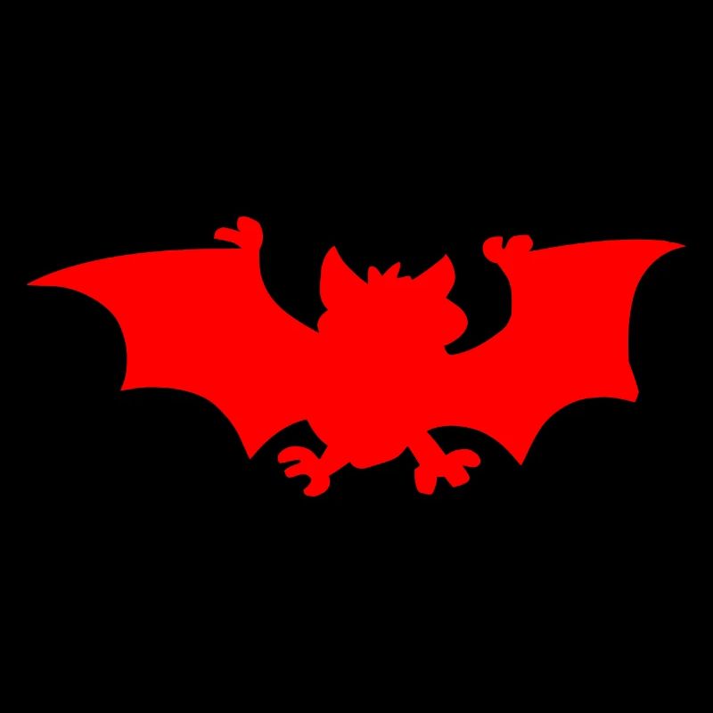 Fledermaus in Rot