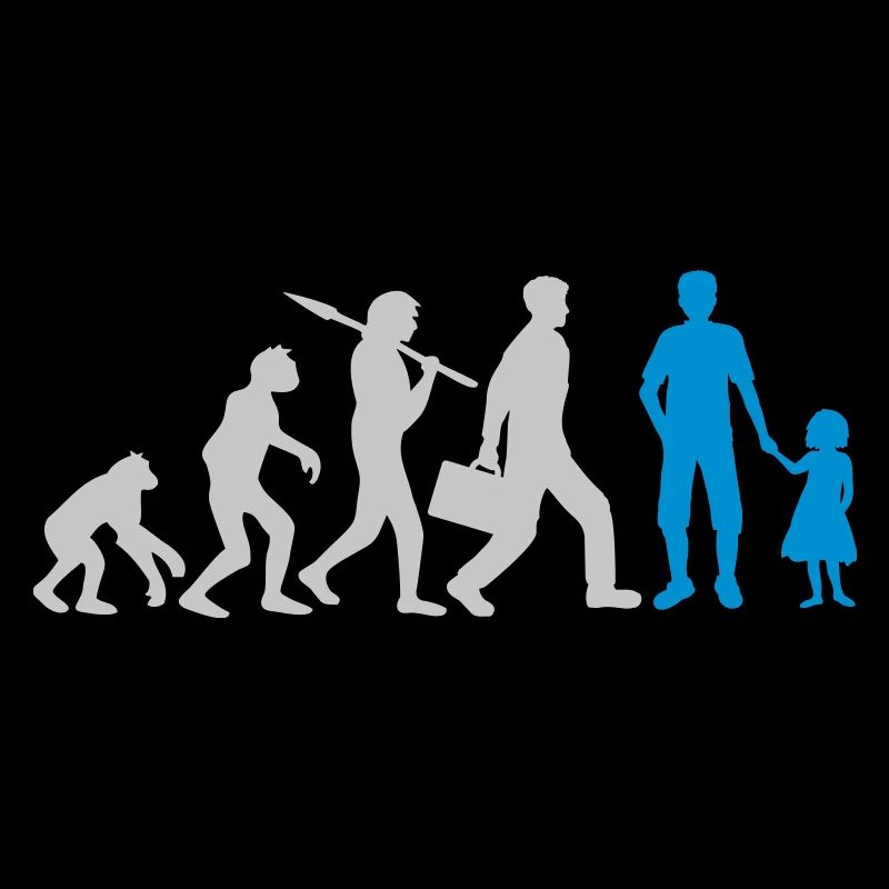 Evolution Papa Tochter Kind