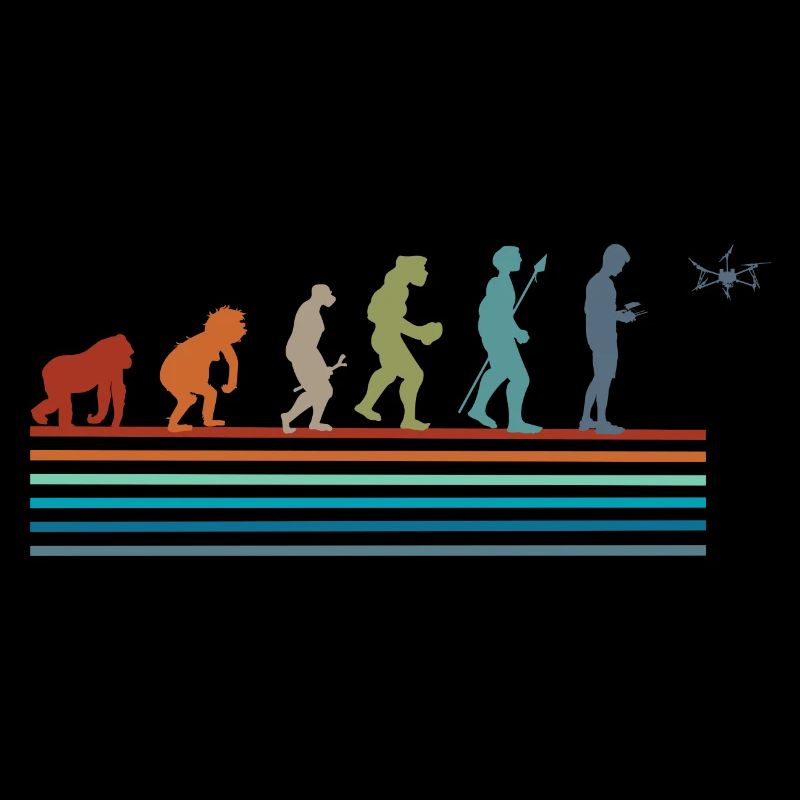 Vintage-Retro-Evolution-Drohne