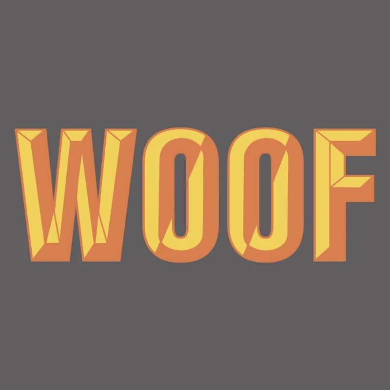 Conception de texte biseauté Woof