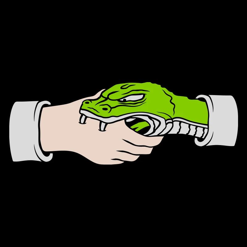 Greeting Handshake Snake Bites