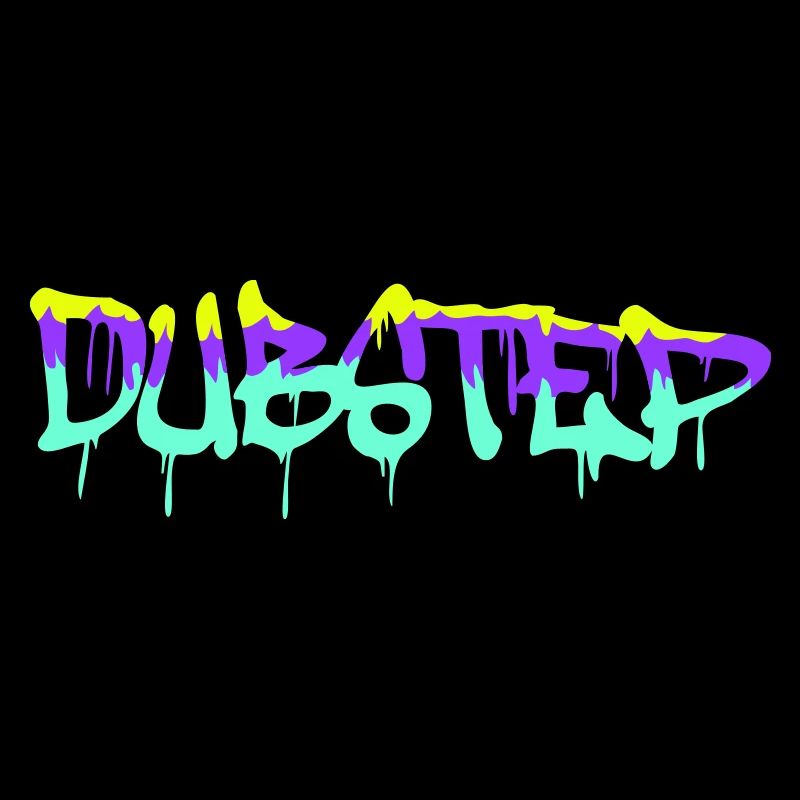 Dub Step Techno Musik Party Tropfen Graffiti Text