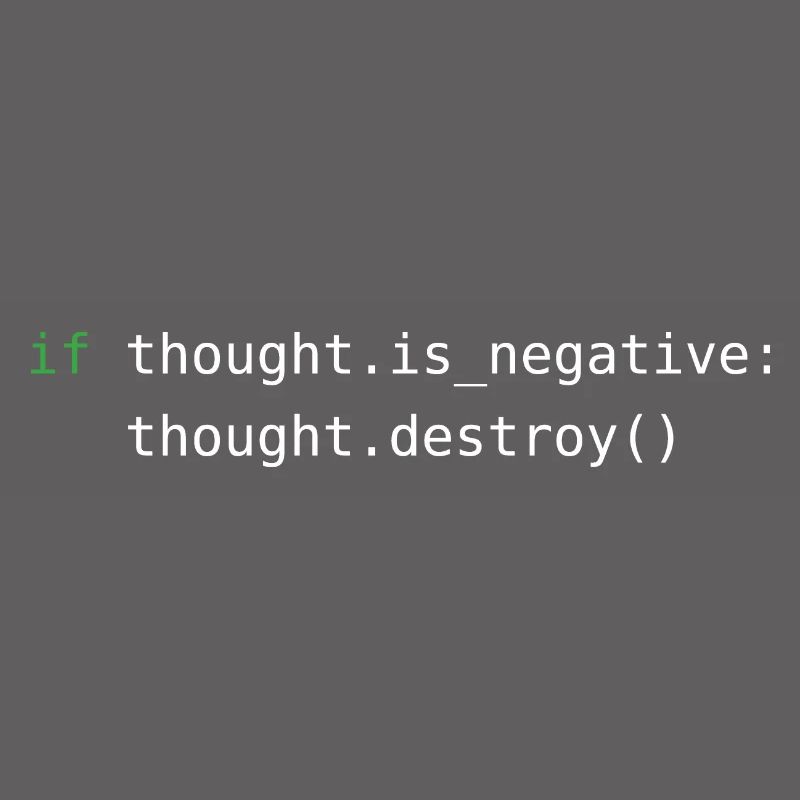 Code Python | Détruire les pensées négatives