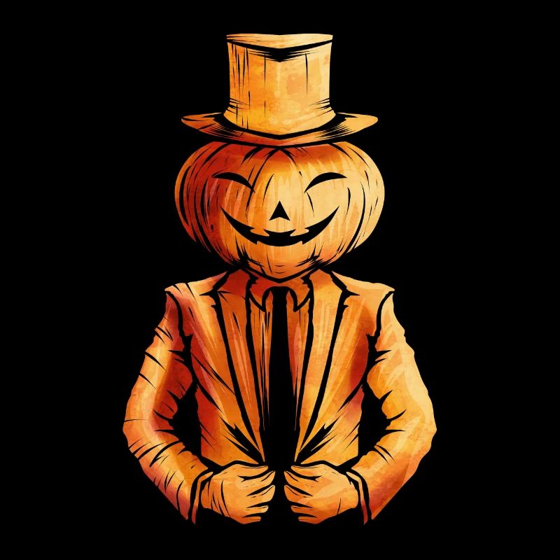 Realistic Jack O Lantern Pumpkin Man In Suit