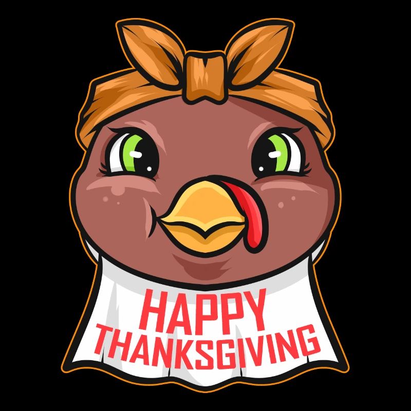 Dinde avec bave de serviette Bib Joyeux Thanksgiving