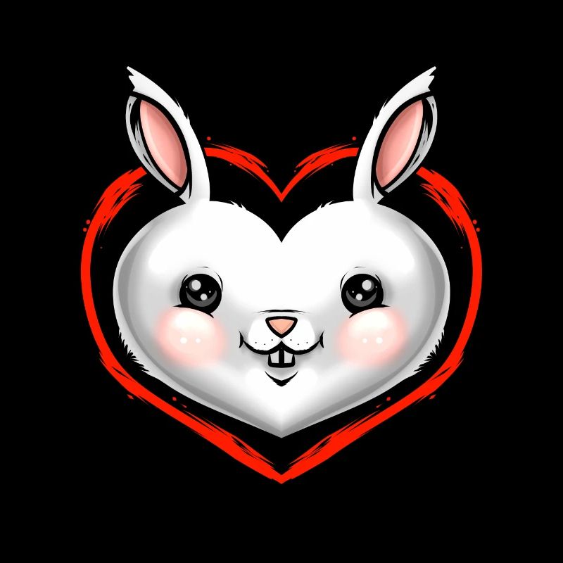 Sweet Easter Rabbit Heart On Easter