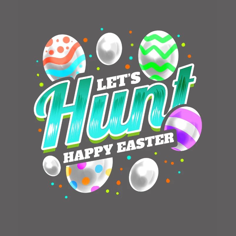 Logo Let's Hunt Easter Eggs On Easter