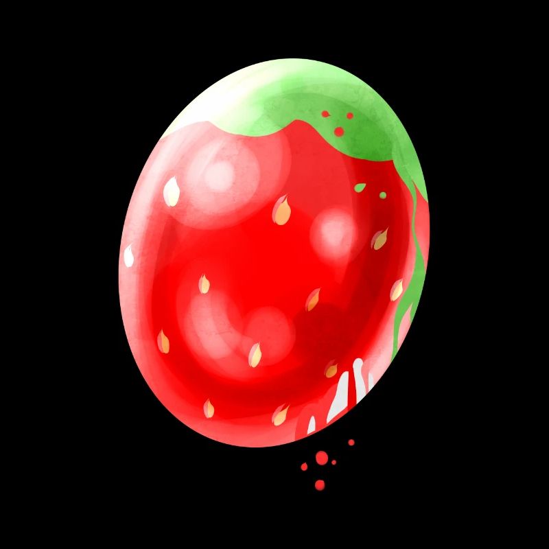 Easter Egg Painted Like A Strawberry For Easter