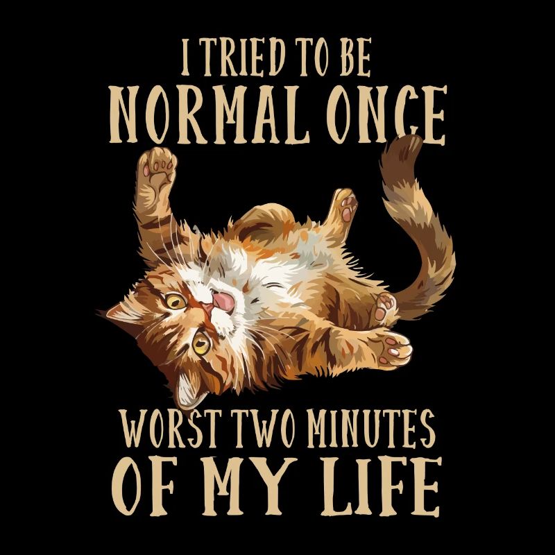 Normal Sein War Gestern Lustige Katze Spruch