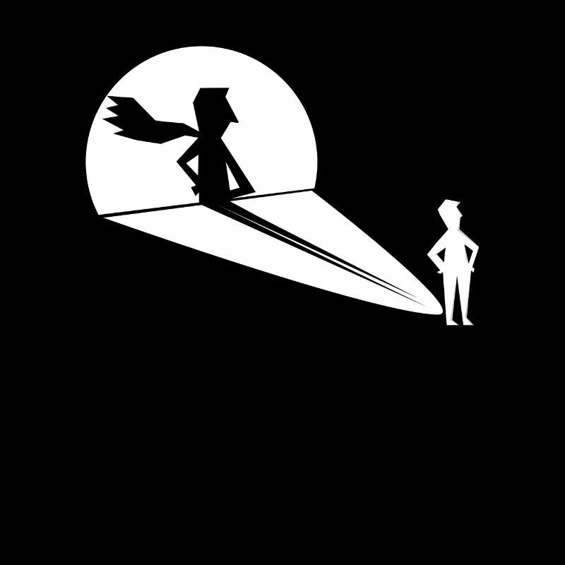 Projection de super-héros de figurine d’ombre