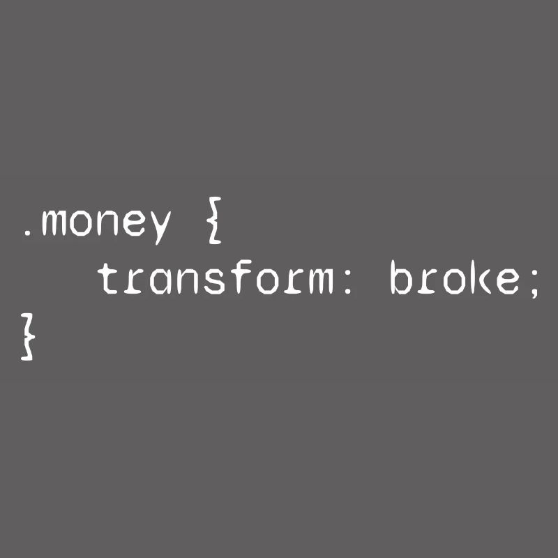 Money web developer funny humor