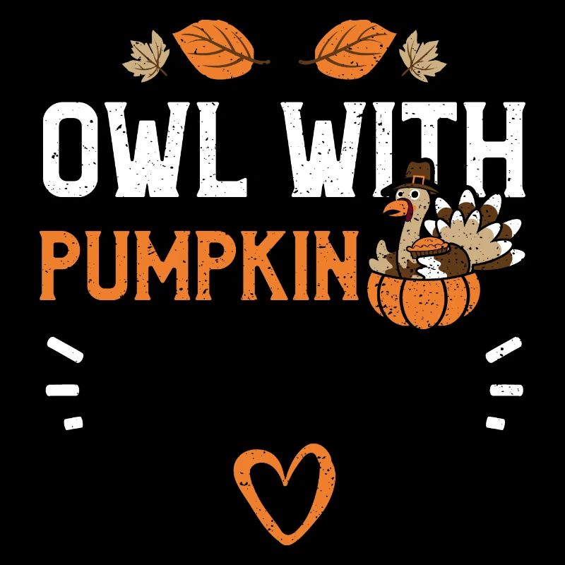 Owl With Pumpkin - Thanksgiving