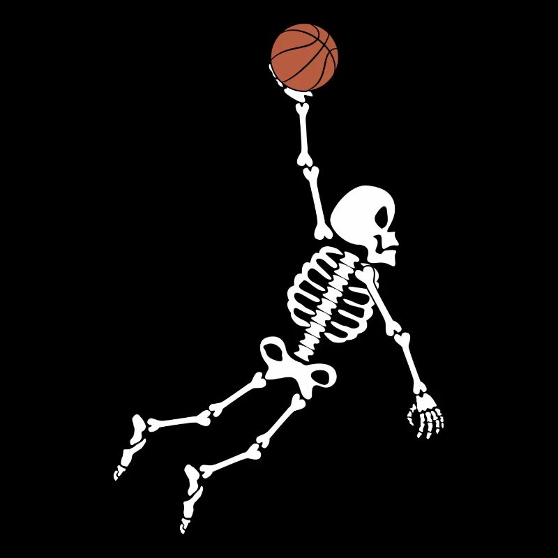 Basketteur de basket-ball squelette