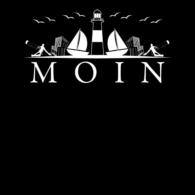 Moin Nodesee Leuchtturm Norddeutsch