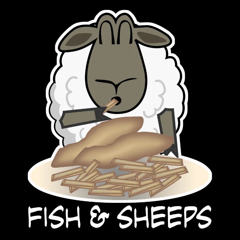 Sheep eats Fish and Chips Shepherd
