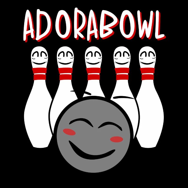 Blague sur la boule de bowling et quille de bowling