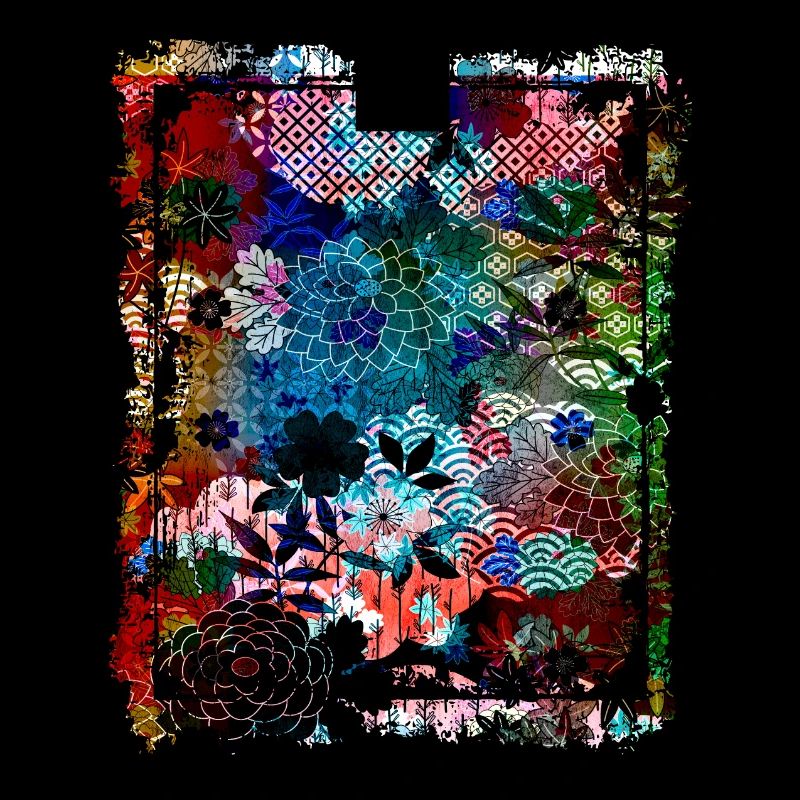 Japanese Floral Pattern Chrysanthemum Cherry