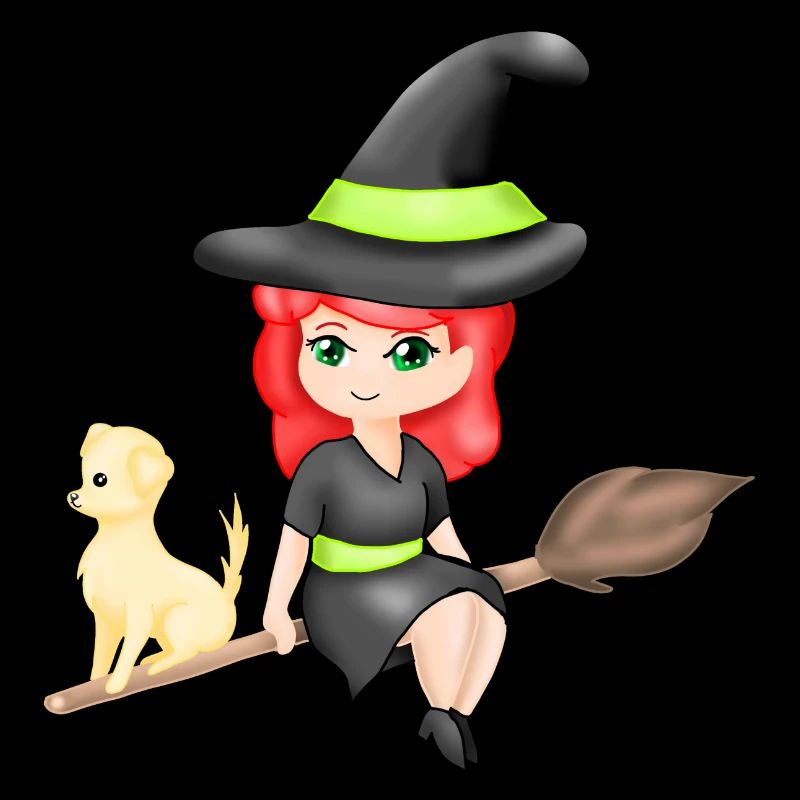 Chibi Witch avec son chien