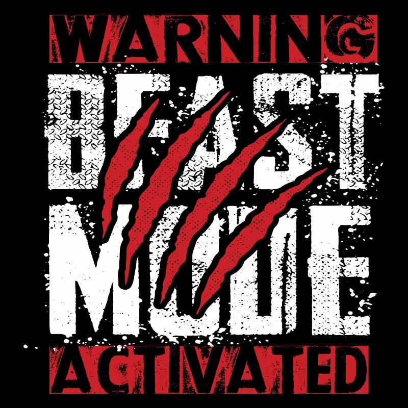 Beast Mode Dunkel coole shirts ch / at