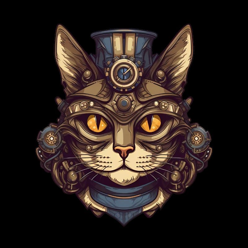 Steampunk Cat Cat Head