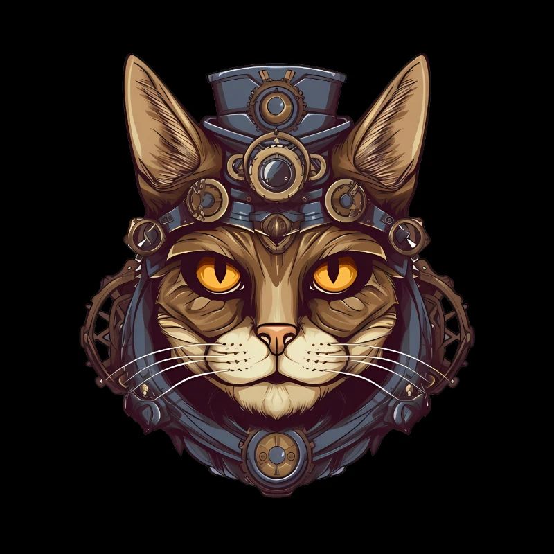 Steampunk Cat Cat Head