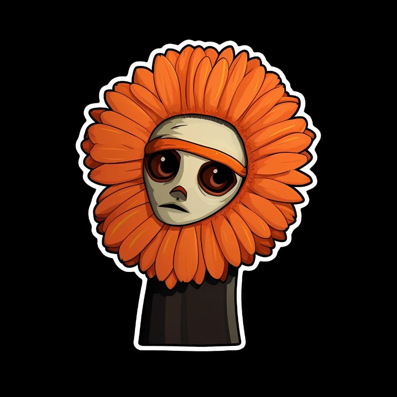 Auge Orangene Blume