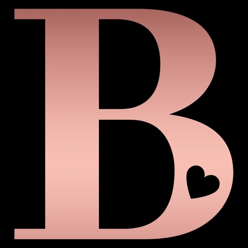 Buchstabe B Roségold