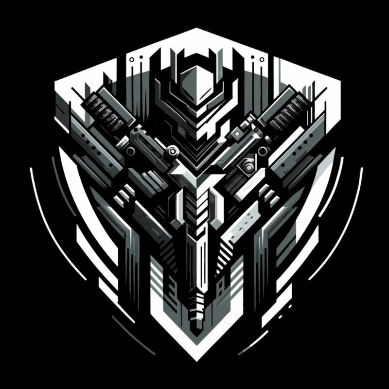 Monochromes Mech-Herz