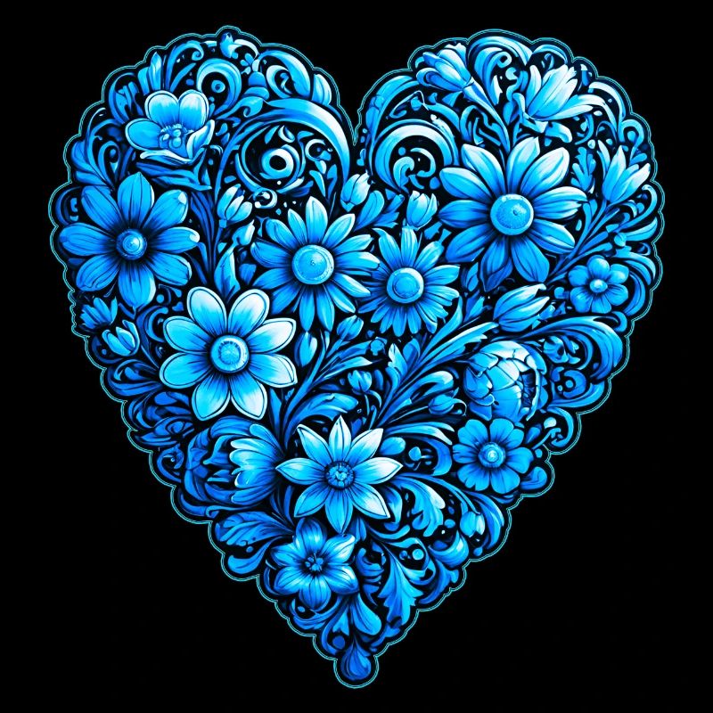 coeur bleu