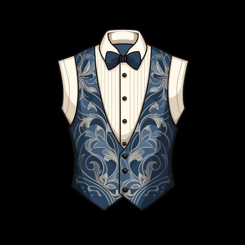 Anzug Ober Kellner Oper Weste