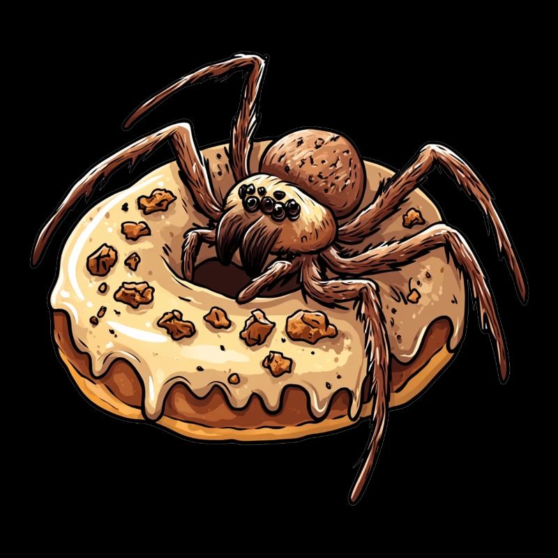 Donut Spider Funny Creative Motif
