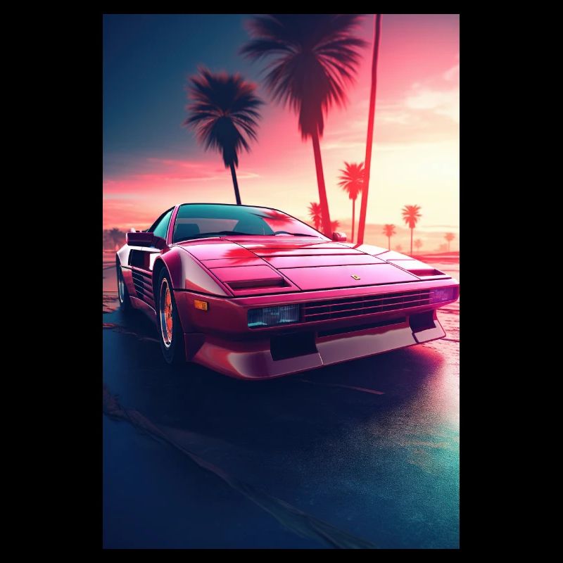 Electric Velocity: Synthwave Speedster