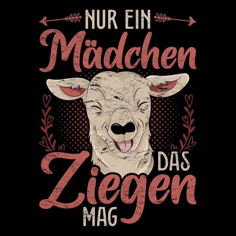 Nur ein Mädchen das Ziegen mag Bauer Tier Ziege