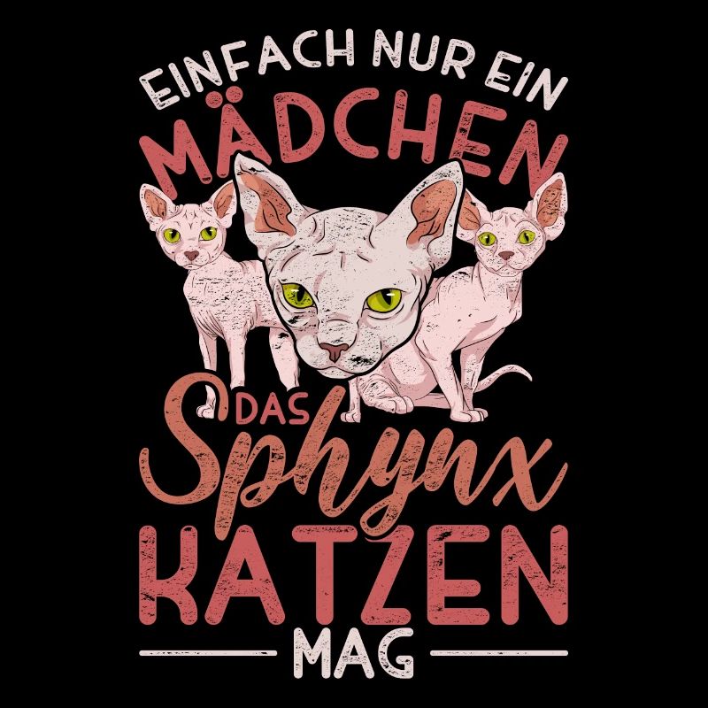 Einfach nur ein Mädchen das Sphynx Katzen mag