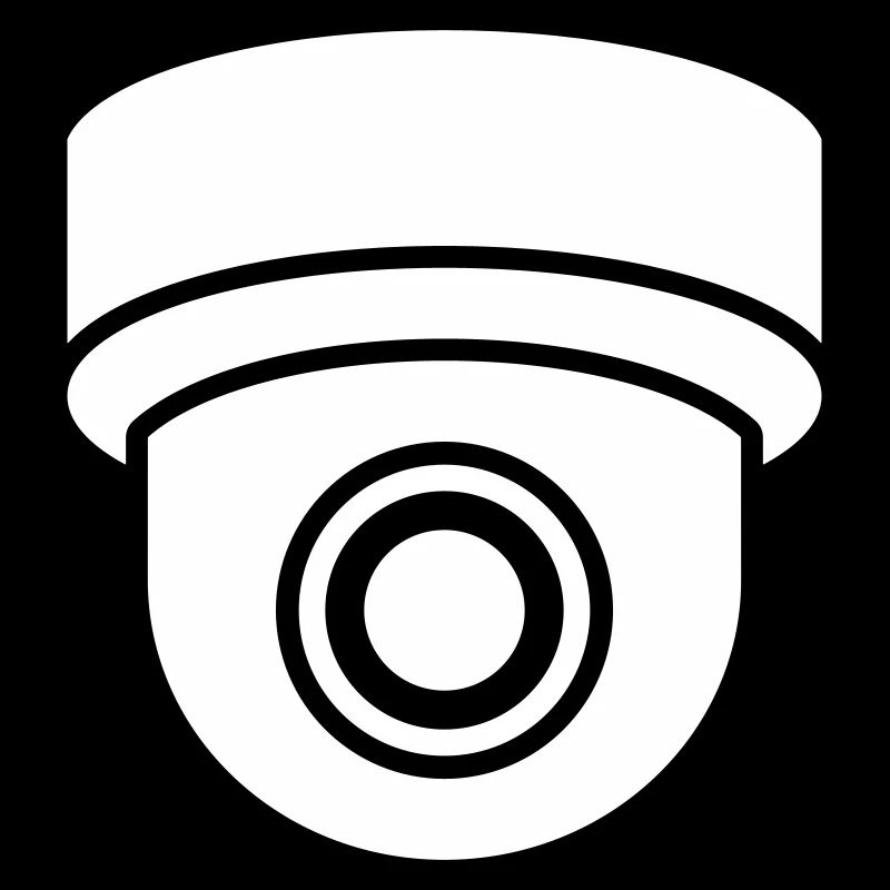 Security cameras in use symbol icon. Fixed CCTV