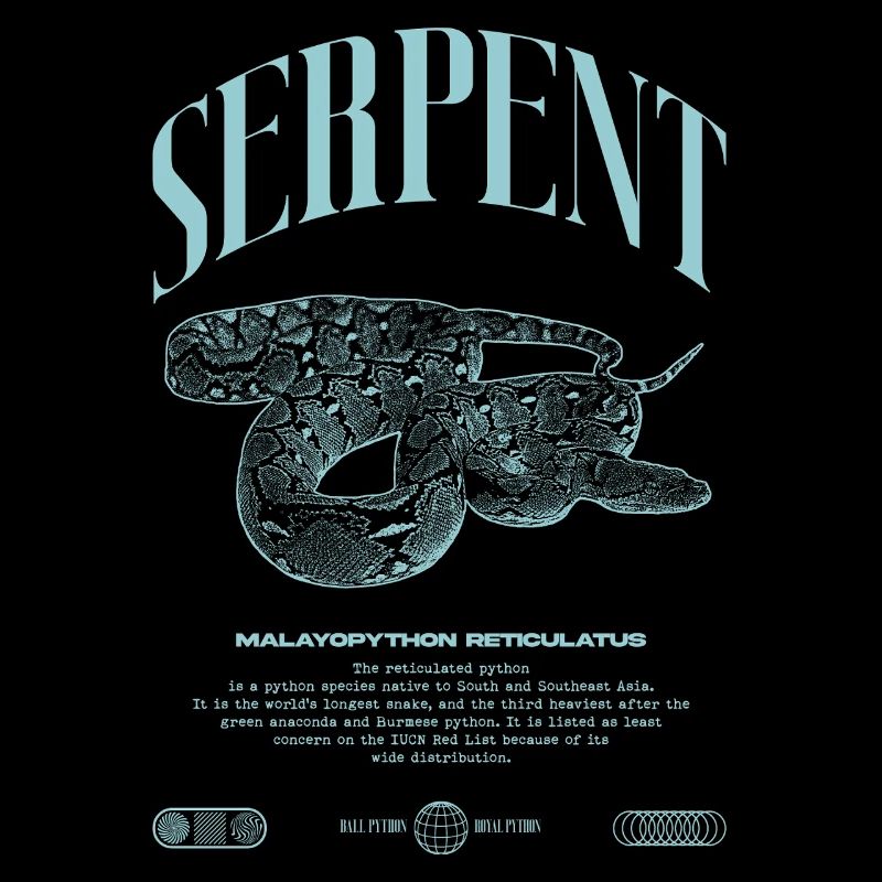 Reticulated Python Reptile Keeper Streetwear