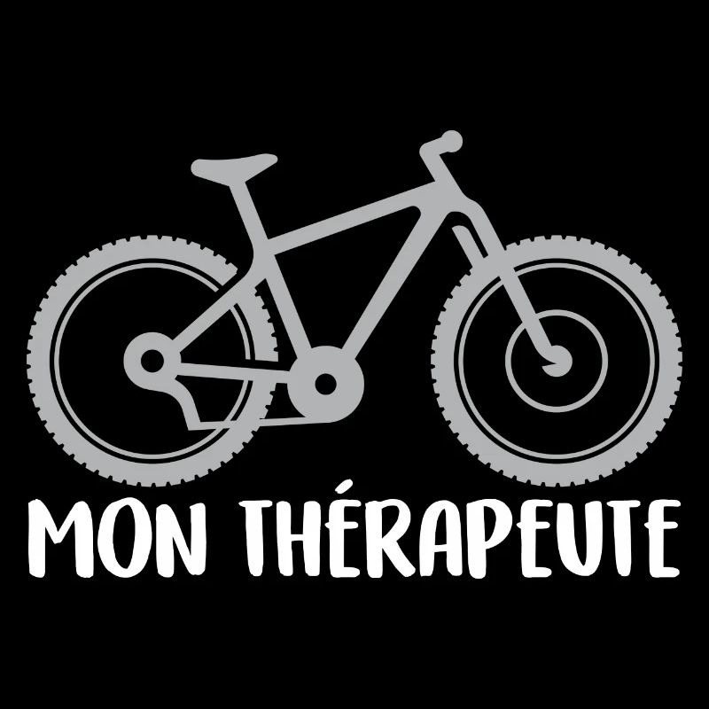 Mon vélo est mon thérapeute. Graphisme cycliste