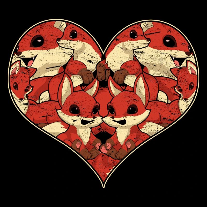 Fox Heart Forest Animal Forest Dweller Gift Fox