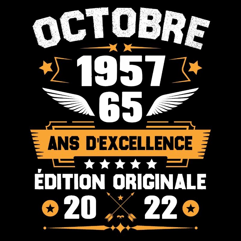 Octobre 1957 Idée Cadeau D'anniversaire 65 Ans